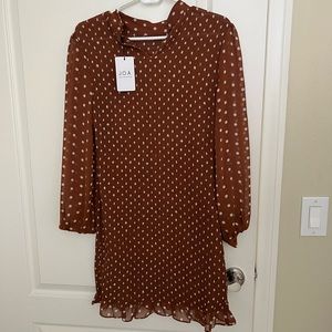 Mini dress with sheer sleeves